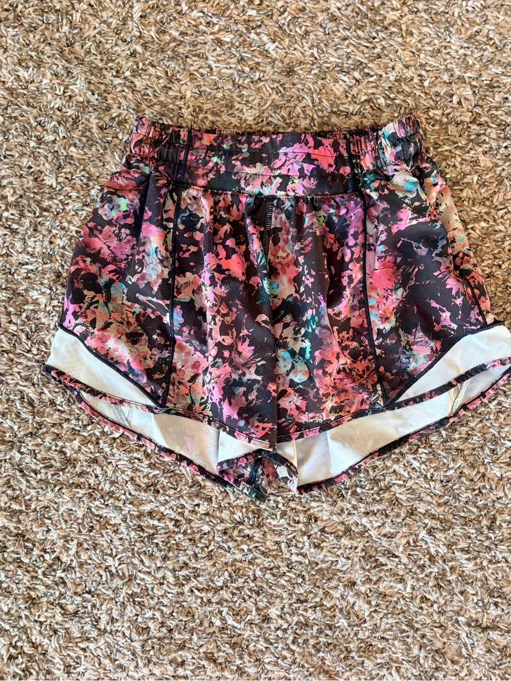 lululemon athletica Multicolor Floral Print Running Shorts